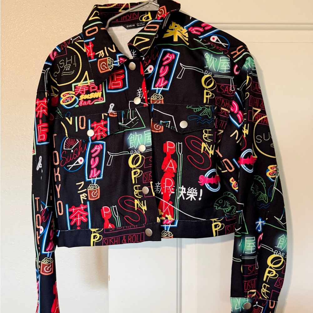 Neon Tokyo Vibes Graphic Jacket